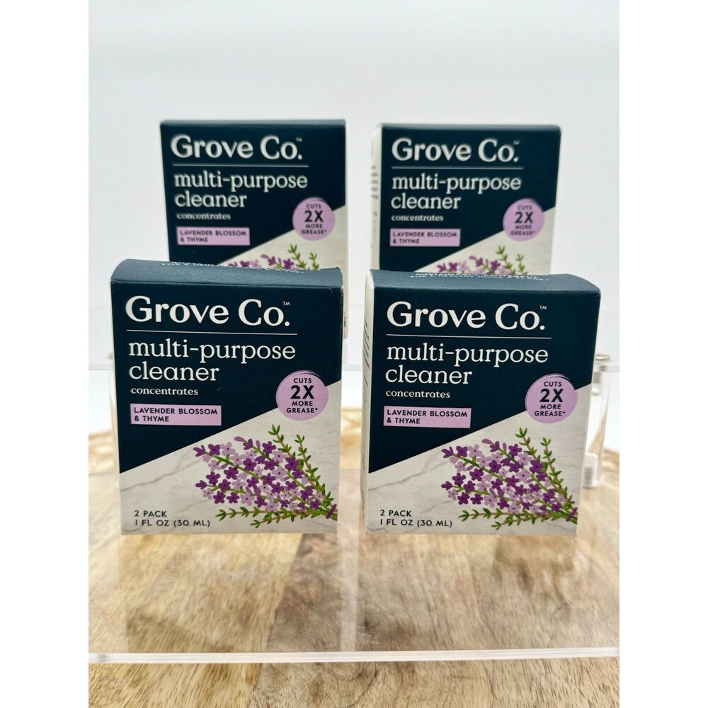 NIB Grove Co. Multi Purpose Cleaner Concentrate Lavender And Thyme 8 1oz Bottles